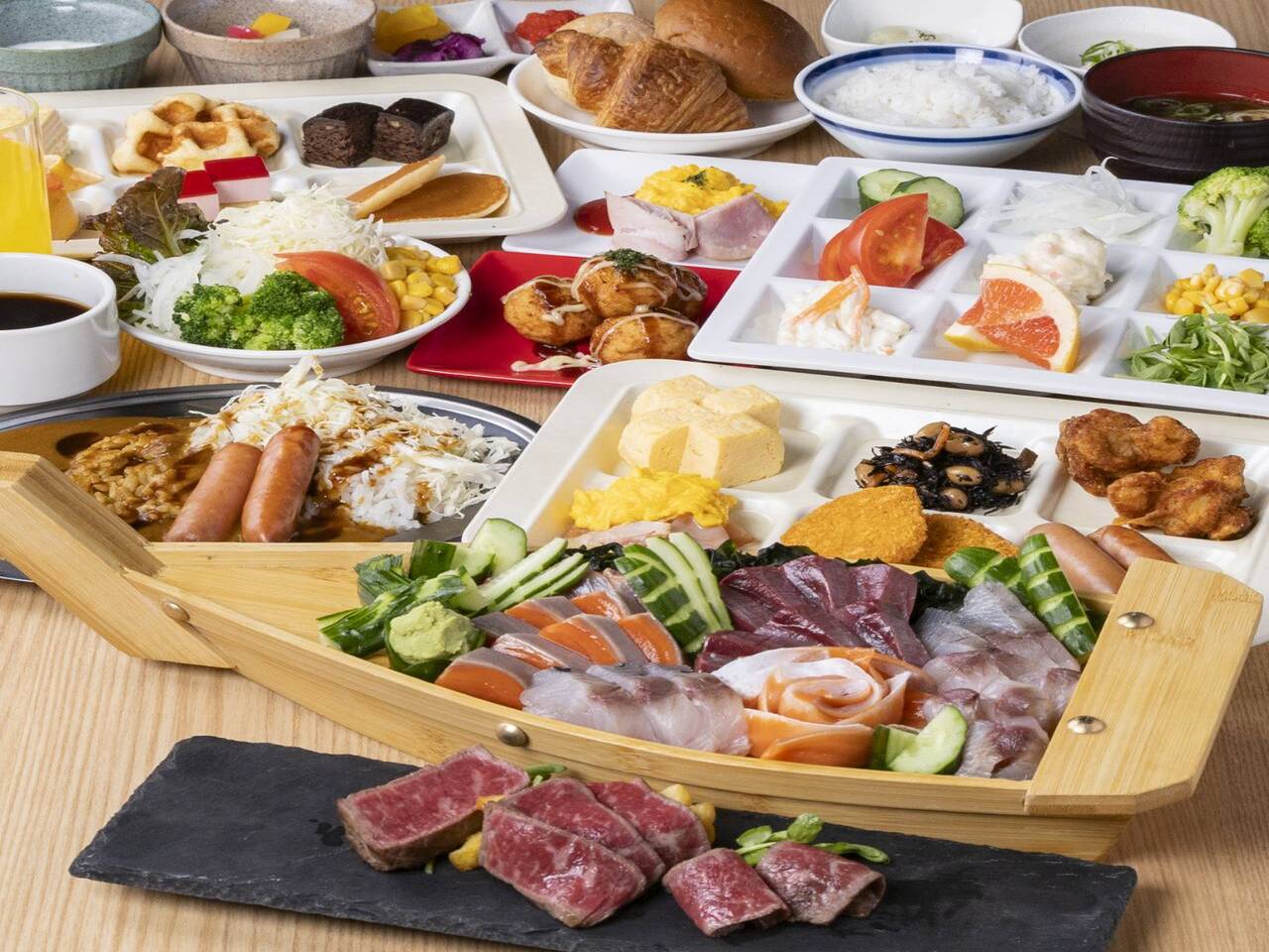 アパホテル〈なんば駅東〉 朝食ビュッフェ付き朝7時00分オープン！品揃え豊富な和洋30種類食べ放題