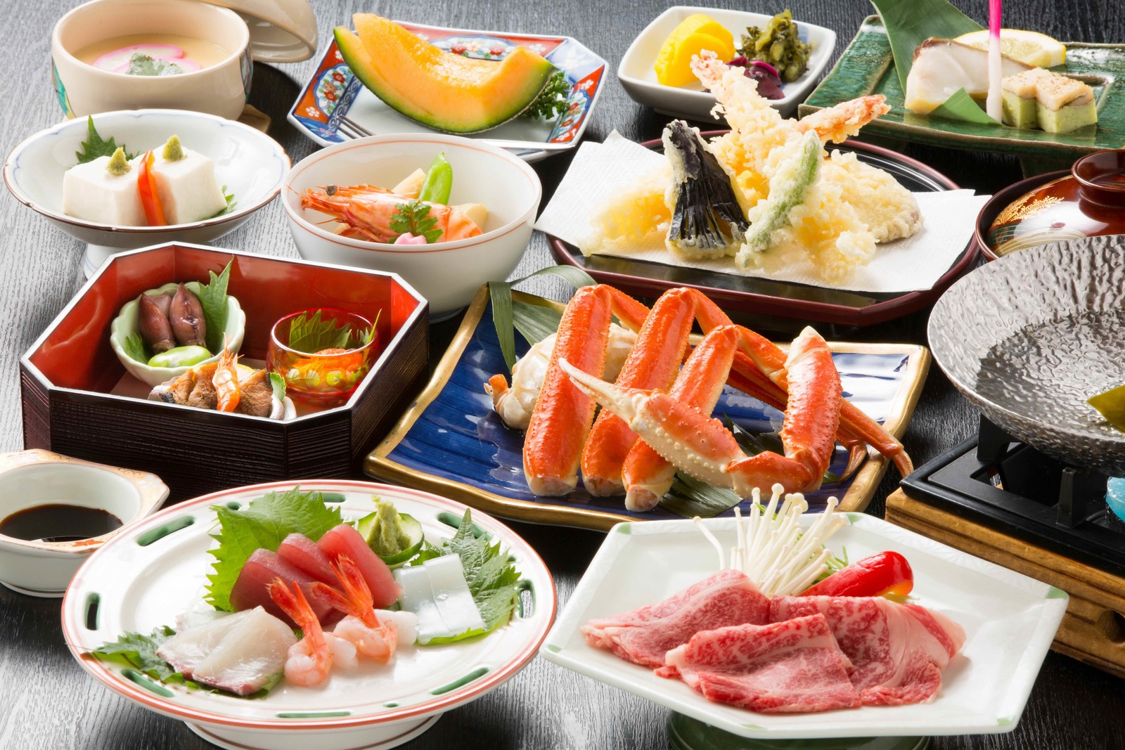 心の宿　三國屋 【人気NO.1スタンダード会席】四季折々の但馬の旬食材と但馬牛しゃぶ付★海と山乃幸会席プラン
