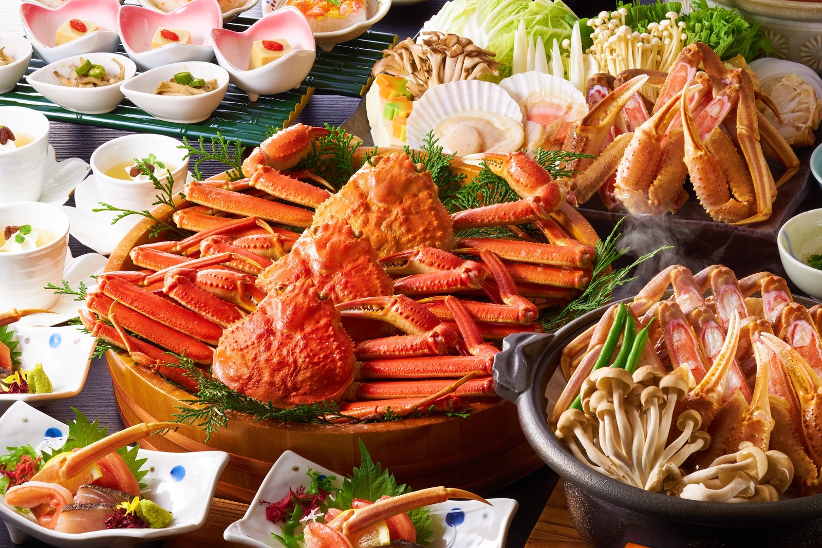 レイセニット城崎スイートVILLA 蟹好きにはコレ！《■蟹2.5杯》刺し・茹で・焼き・鍋！冬の味覚を堪能。蟹づくし／夕食お部屋食