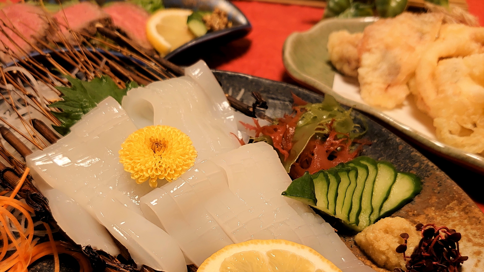 レイセニット城崎スイートVILLA 【夕食のみ】早朝出発や朝はゆっくりの方へ／自由に楽しむ夕食のみプラン＜▽白いか御膳＞