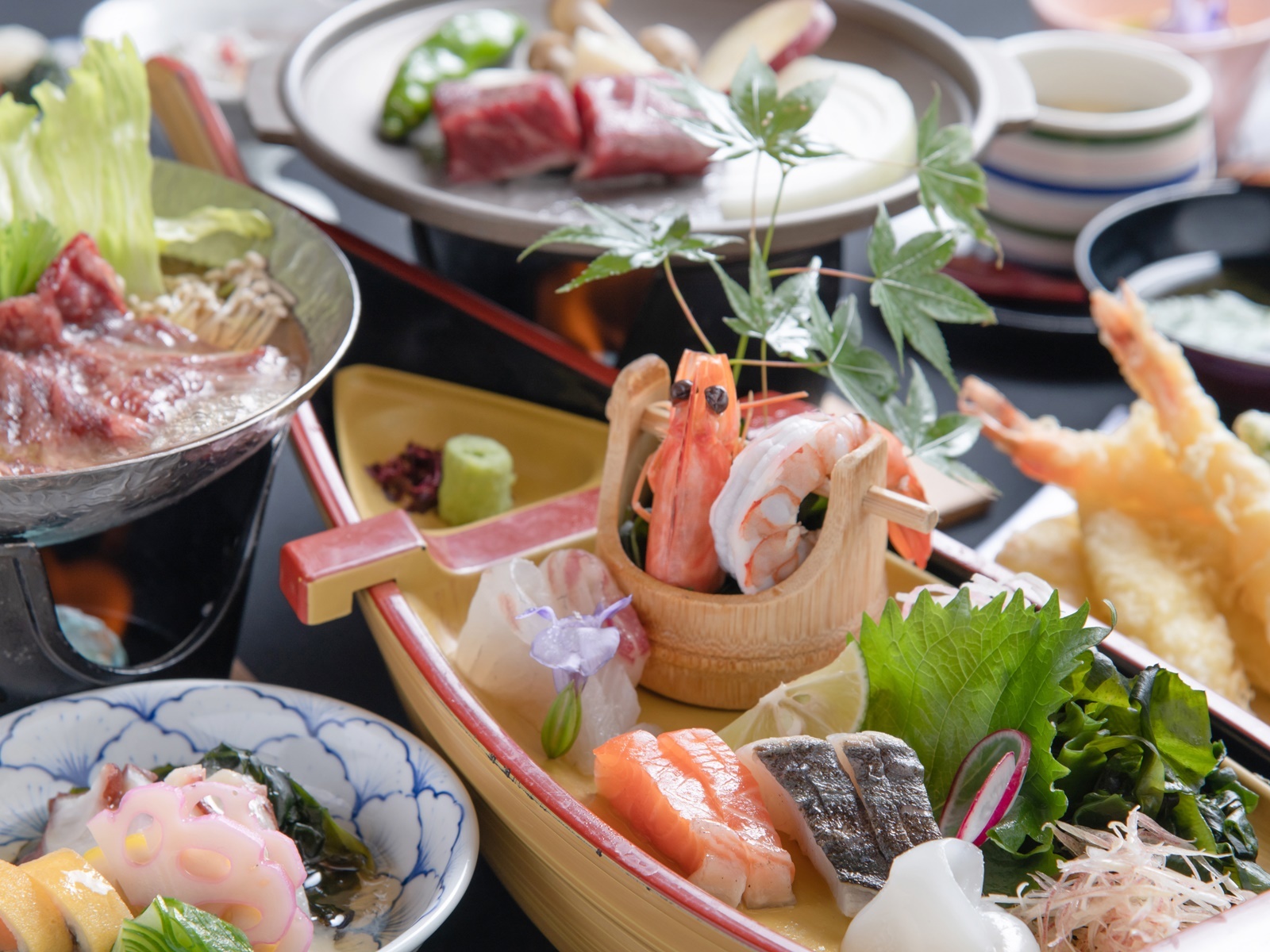 淡路島海上ホテル 【御食国会席】船盛り独り占め！ミニ船盛付×淡路牛陶板焼付♪淡路島をまるごと頂くスタンダードプラン