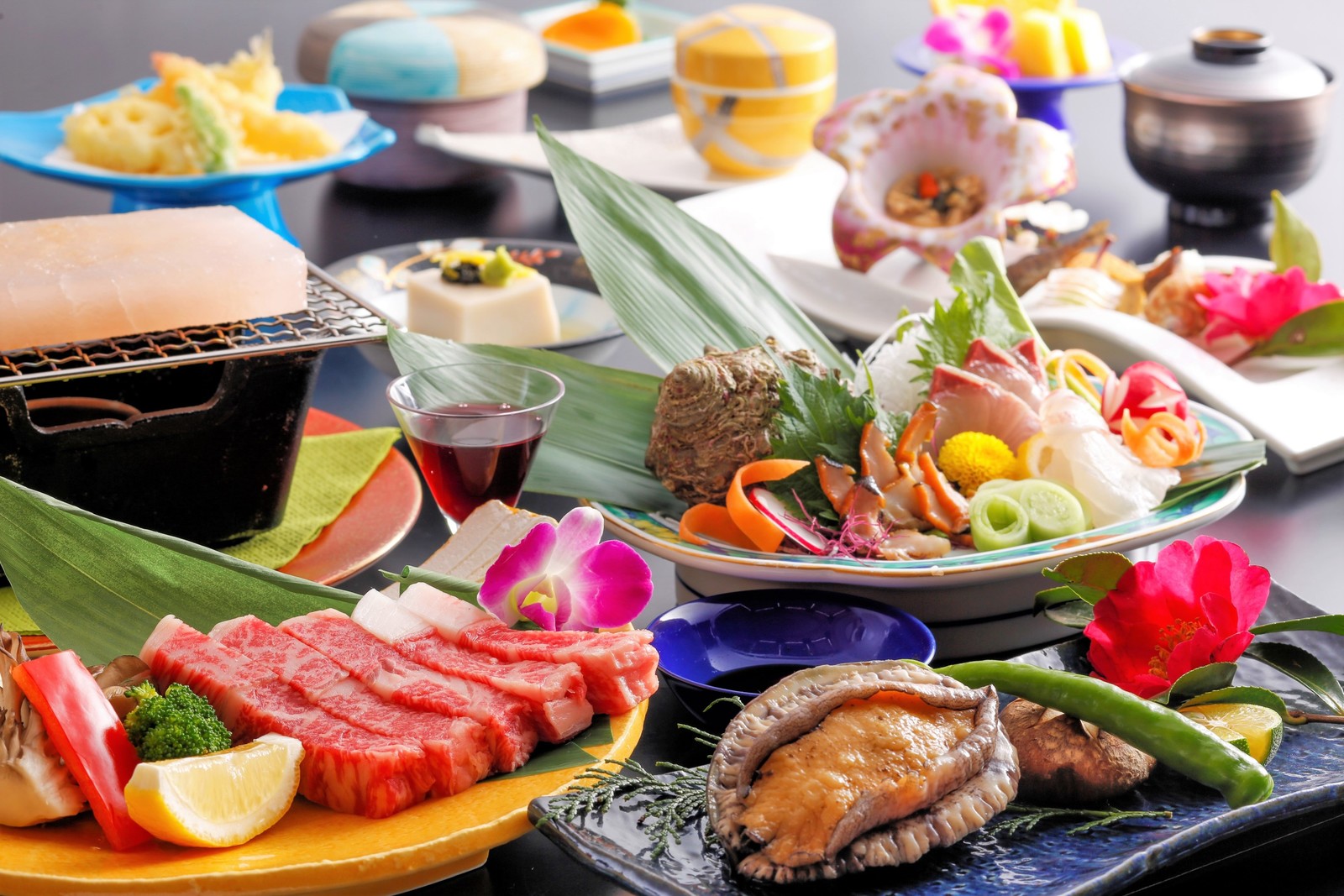 朝野家 【個室食・地産地消】よくばりステーキ会席プラン　「但馬牛」と「鮑」を食べ比べ♪