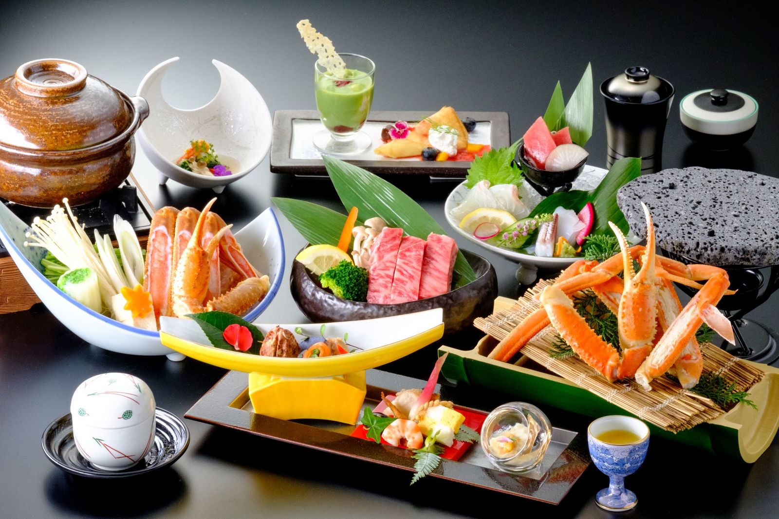 朝野家 【冬季限定】かにすき1人鍋、かに半身に黒毛和牛陶板焼!かに会席(ずわい蟹1.0杯相当)昨年当館人気No.1！