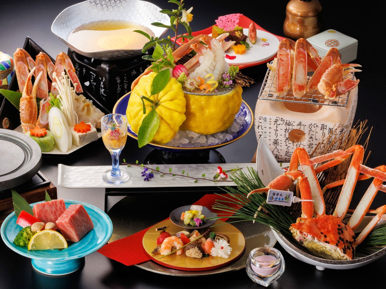 朝野家 【11/8~松葉蟹特選】刺し、焼、鍋　かにの王道！椿の膳プラン(かに1.4杯相当 うち松葉蟹0.7杯相当使用)