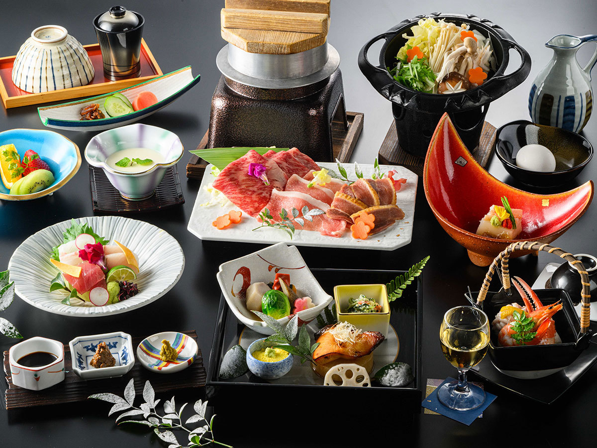 ホテルアジール・奈良 【かがりや会席～大和の恵～】奈良特産「大和牛・大和ポーク・大和肉鶏」を食す冬の贅沢時間（夕・朝食付）