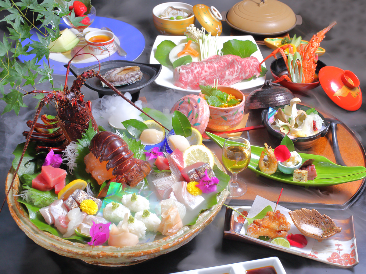 南紀すさみ温泉　ホテルベルヴェデーレ ☆南紀の味覚を満喫！伊勢海老+熊野牛+アワビetc質を重視 華兆「かちょう」