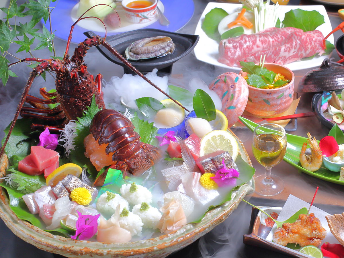 南紀すさみ温泉　ホテルベルヴェデーレ ☆南紀の味覚を満喫！伊勢海老+熊野牛+アワビetc質を重視 華兆「かちょう」
