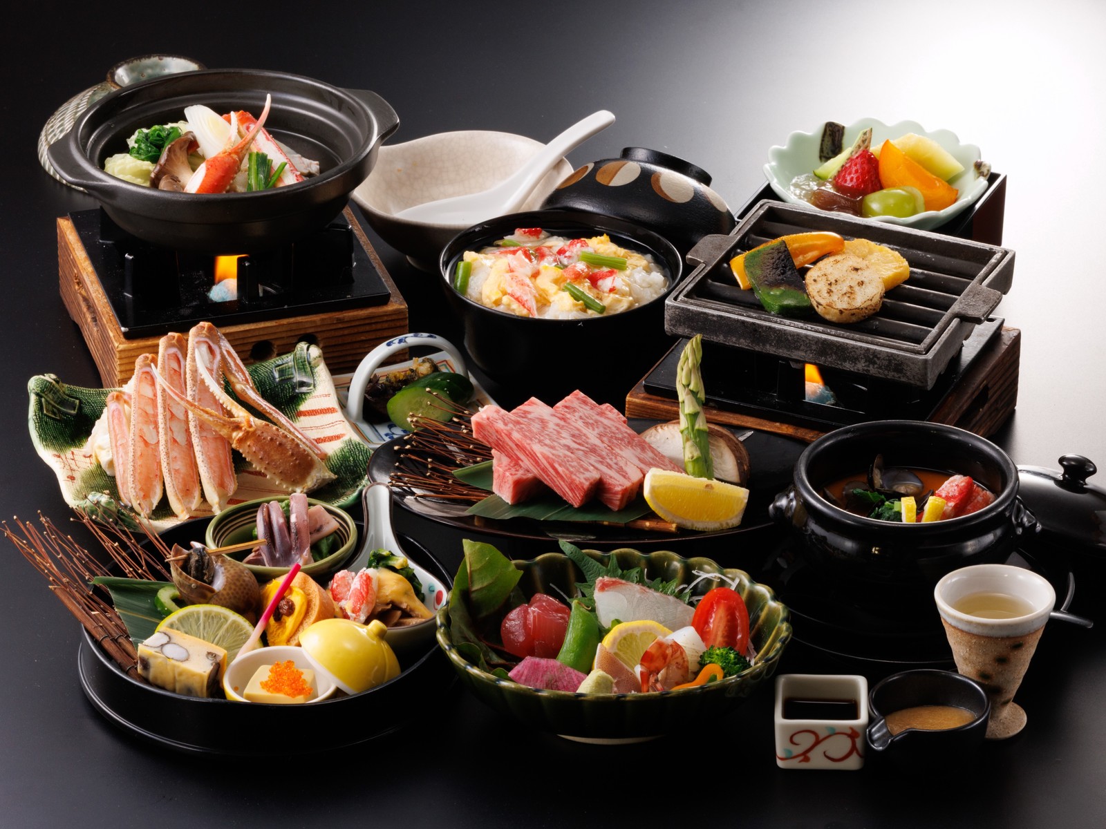 皆生風雅 【牛蟹会席】迷ったらコレ／当館自慢の牛×カニの会席プランでグルメ旅を満喫＜●牛蟹会席＞