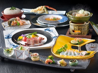 三朝薬師の湯 万翆楼 【量控えめ会席】★★量より質を重視した、少量美味会席<人気Ｎｏ.1のモサ海老クリームスープ付>