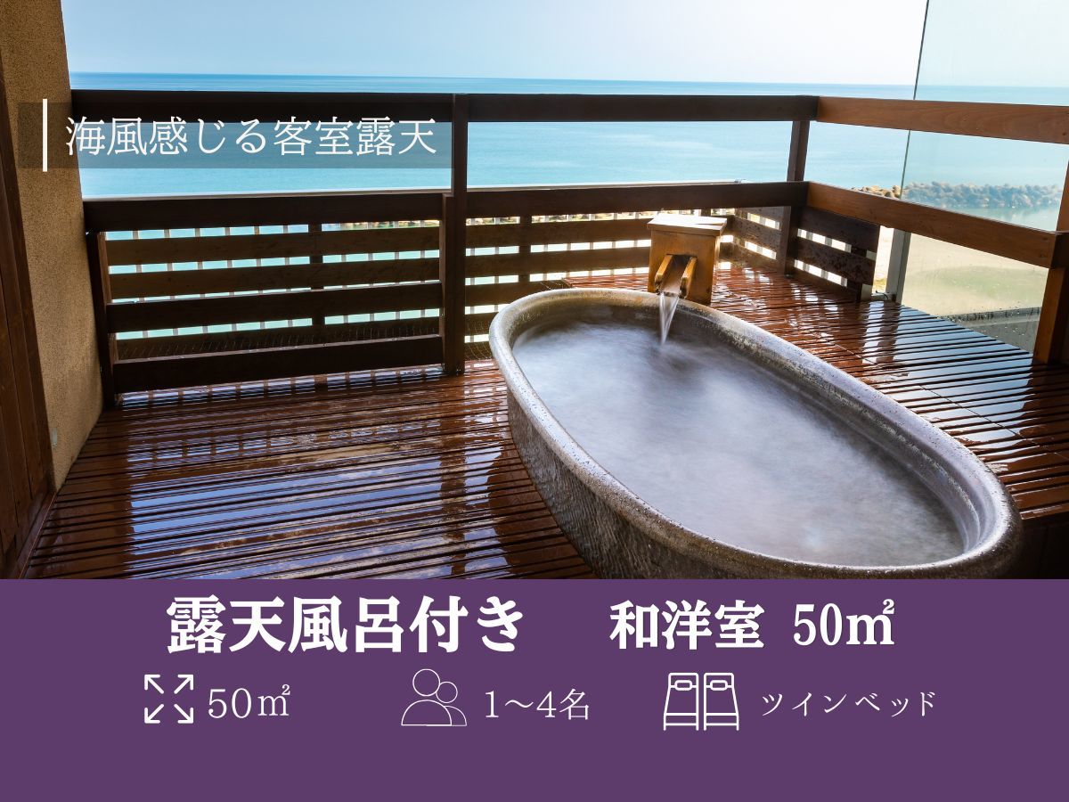 湯喜望　白扇 【露天風呂＆展望ジャグジー付き】和洋室ツイン／50㎡（一例）