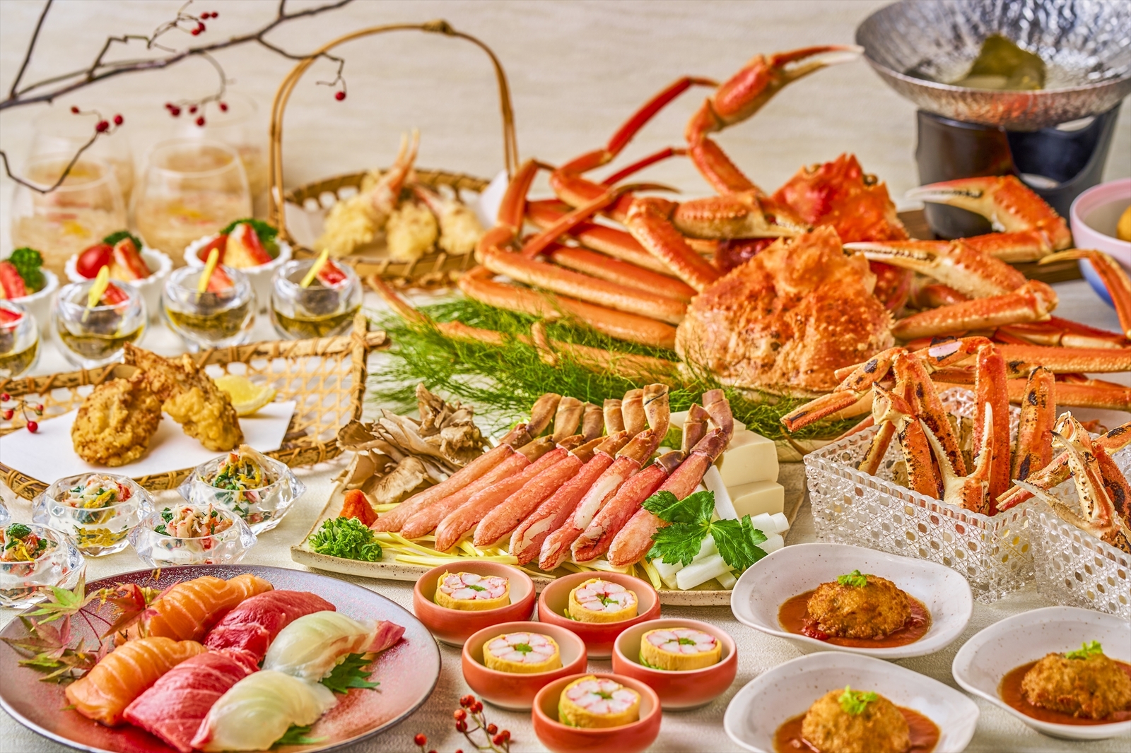 WASHU　BLUE　RESORT　風籠 【冬企画】懐石ブッフェ「こだわりの蟹」★オードブルは本ズワイガニ炙り