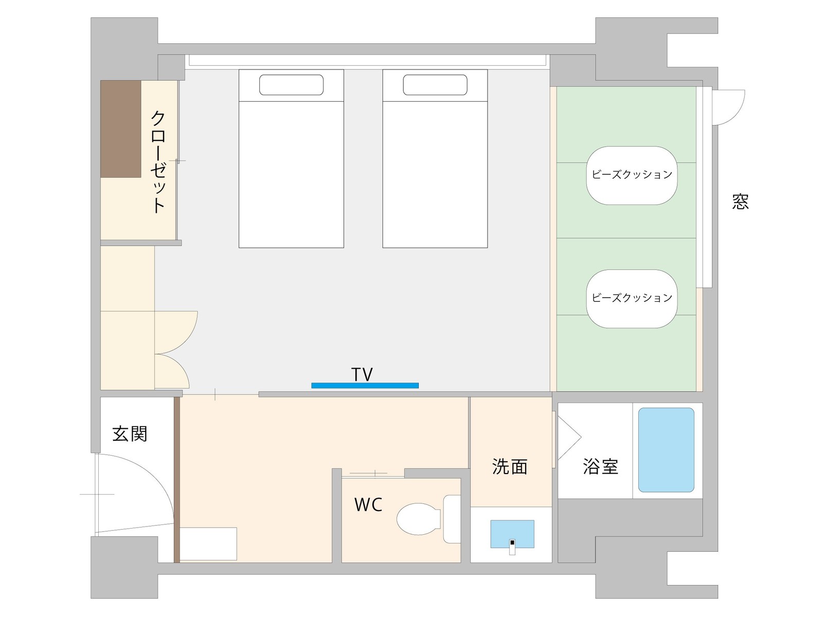 萩本陣 スーペリアツイン間取り