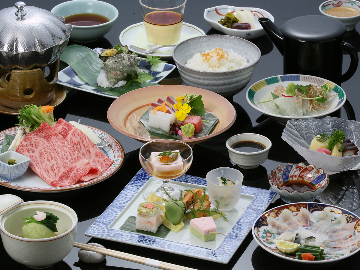 萩八景　雁嶋別荘 【四季旬彩】★旬魚に和牛、山海の幸を食すスタンダード和会席プラン。維新の歴史と萩八景の情景を愉しむ♪