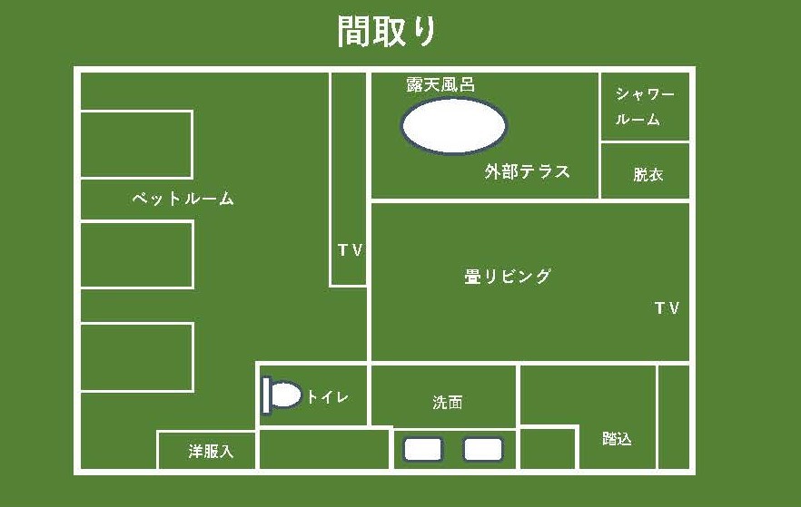 ことひら温泉　琴参閣 間取り図　リニューアルルーム◆讃水館プレミアムスイート...