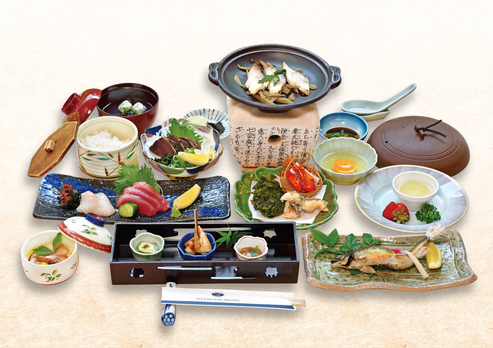 新ロイヤルホテル四万十 （2食付）〝四万十の定番〟ふわふわ、上品で淡泊な味わい『ウツボの唐揚げ』×『ウツボ柳川鍋』食べ比べ♪
