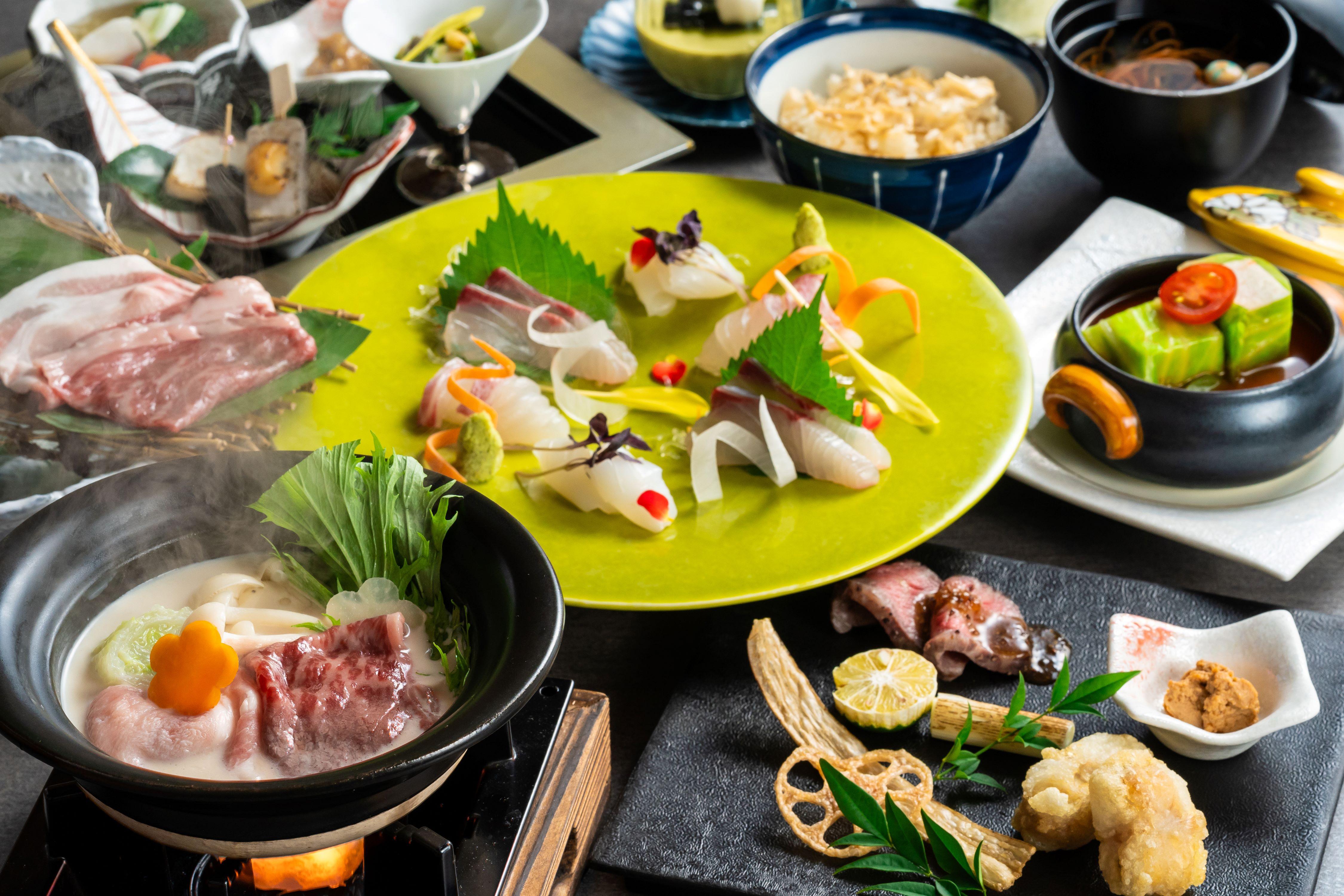 亀の井ホテル　玄界灘 ＜早期割28＞【土地の恵み会席】三界灘の海幸と博多和牛が織りなす旬彩会席