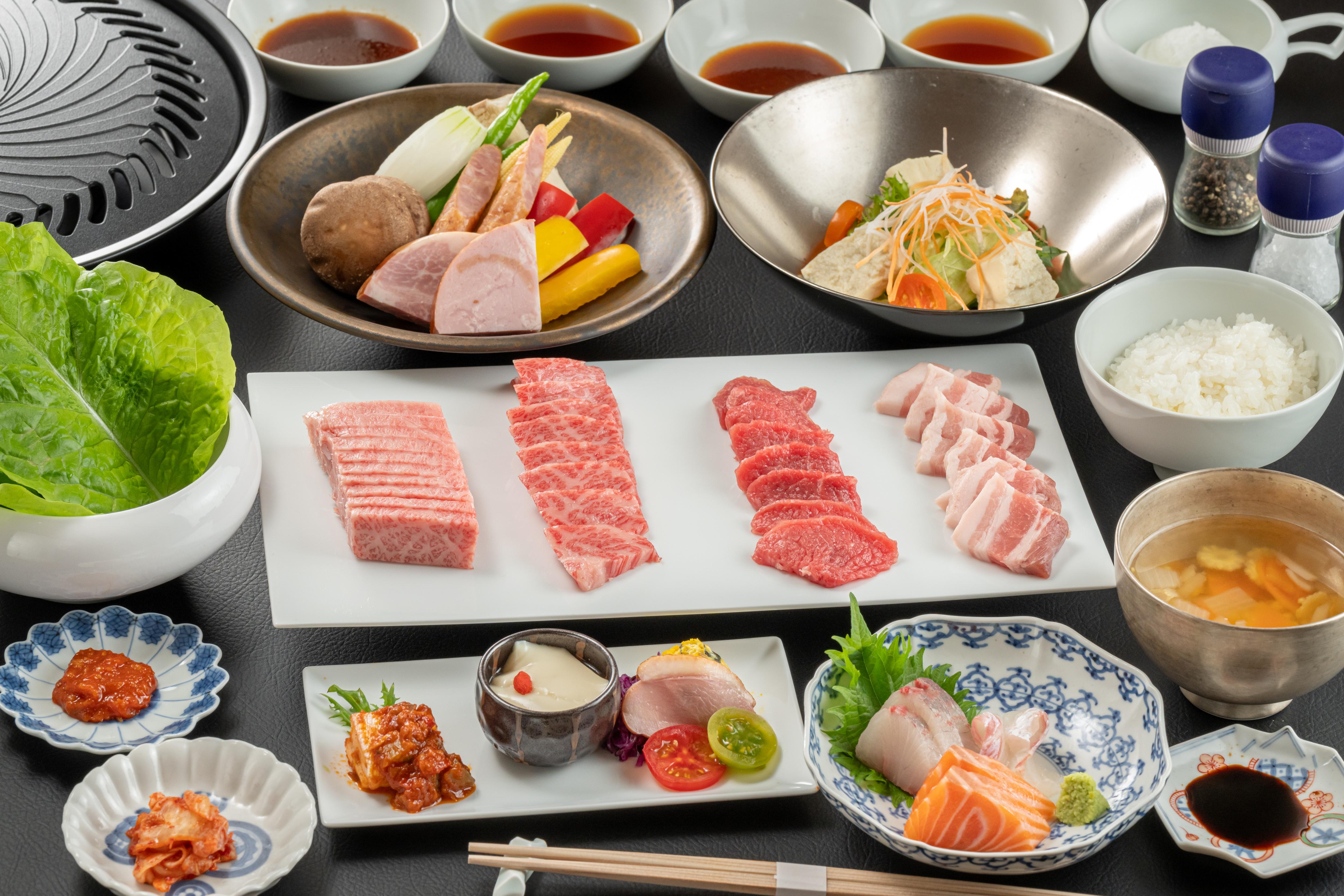 和多屋別荘 【ワンランク上の贅沢】佐賀牛重視★蕩ける旨味に舌鼓！特選佐賀牛＆厳選若楠豚のグルメ焼肉プラン