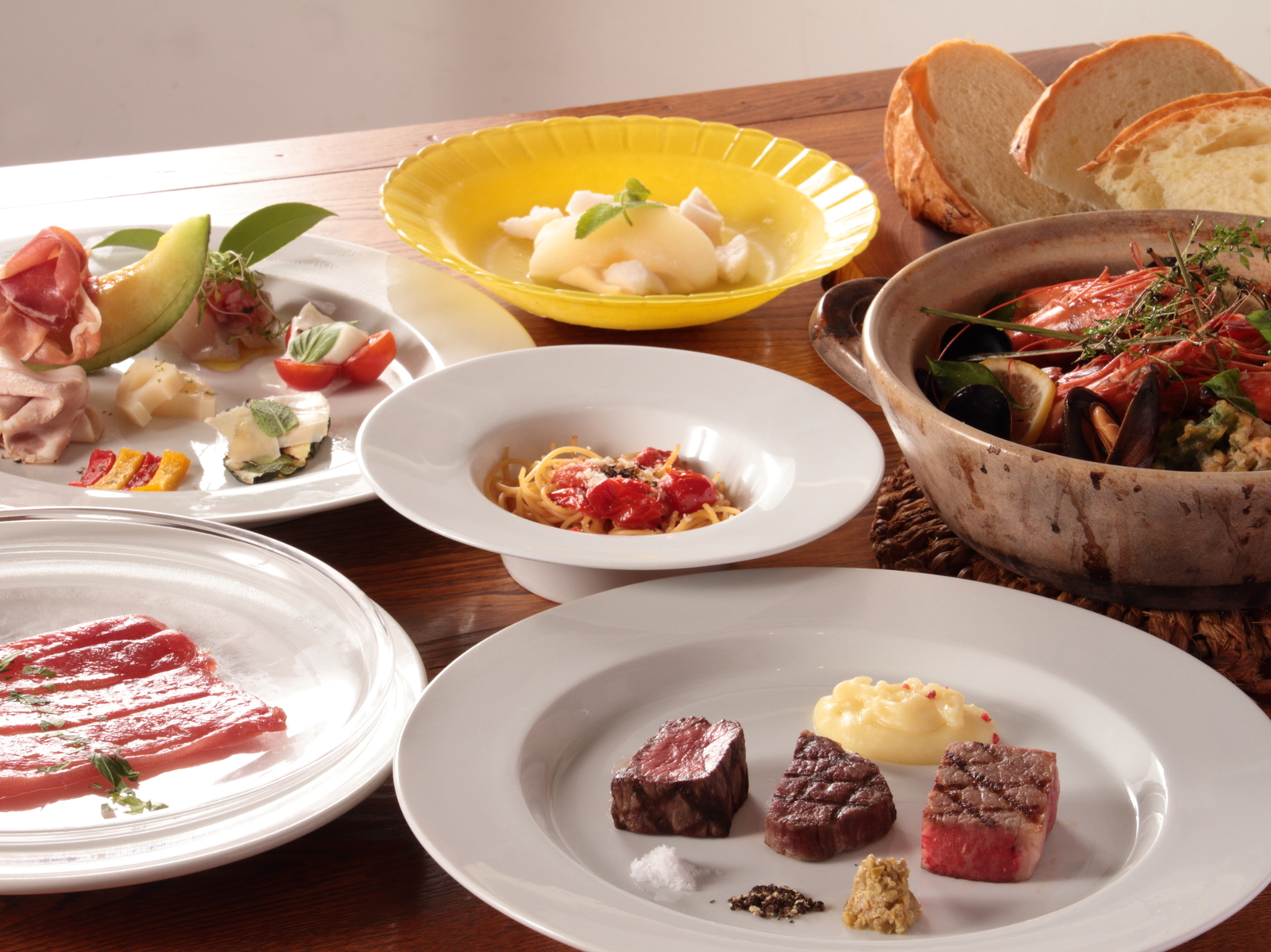 五島列島リゾートホテル マルゲリータ 【五島牛３部位】五島牛と五島灘の旬魚を楽しむイタリアンコース