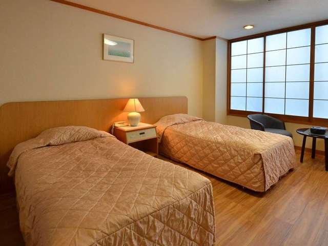国際観光ホテル旗松亭 ■【本館】洋室 眺望なしのベッドのお部屋！格安でビジネスのお客様におすすめ！地元食材の朝ごはん付き！