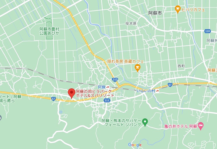 阿蘇の司ビラパークホテル＆スパリゾート 地図