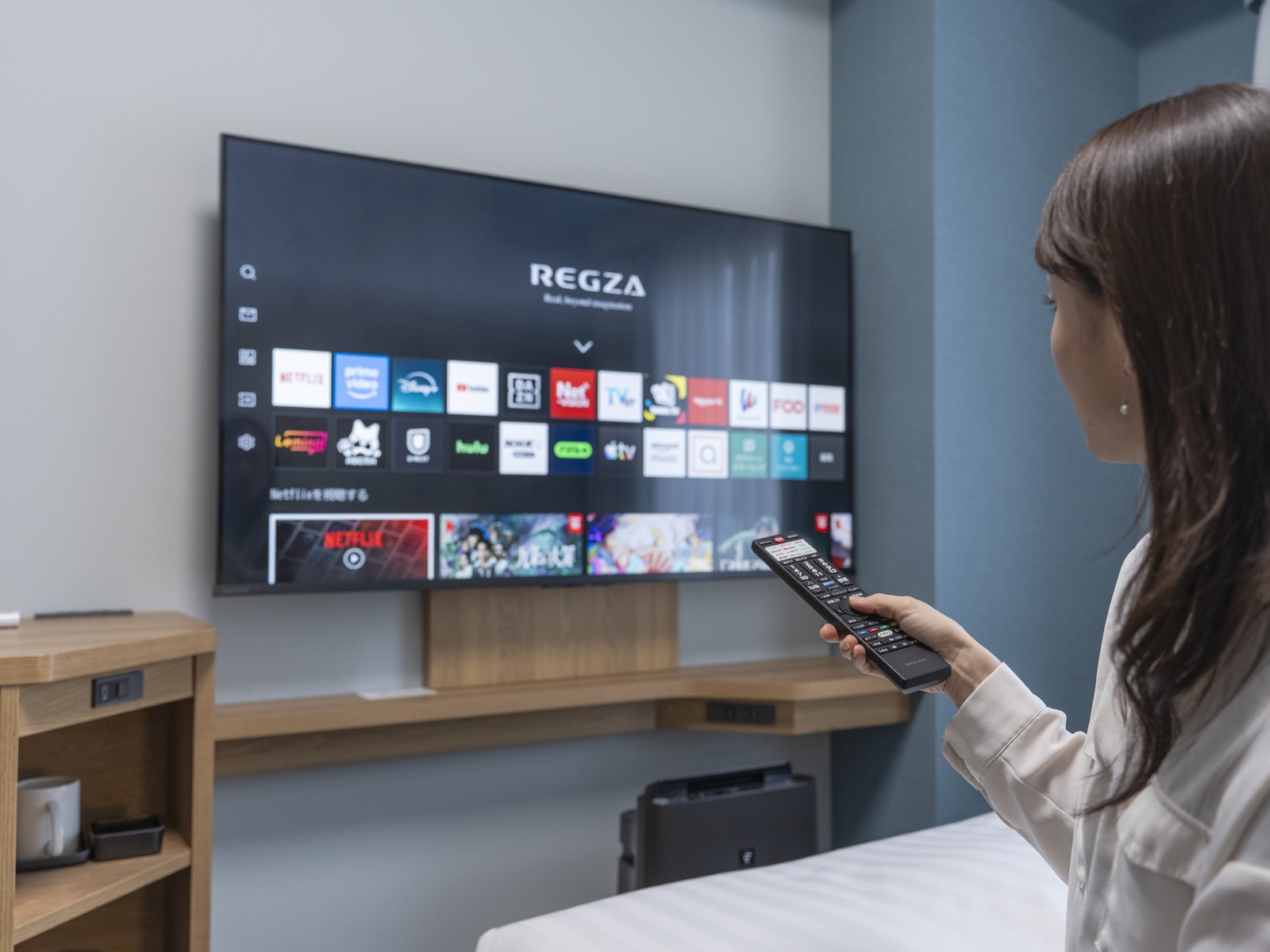 たびのホテル阿蘇熊本空港 55インチのスマートテレビ