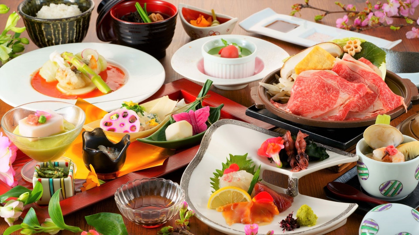 ゆとりろ別府 ワンランク上の「九州産黒毛和牛」など九州大分の食を満喫＜■特選極み会席＞