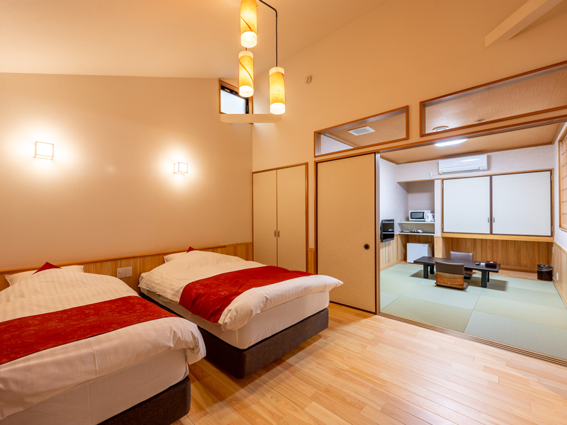 霧島美人の湯　優湯庵 【離れ】 平屋建てA2 二間続きの和室（6帖）とベッド...