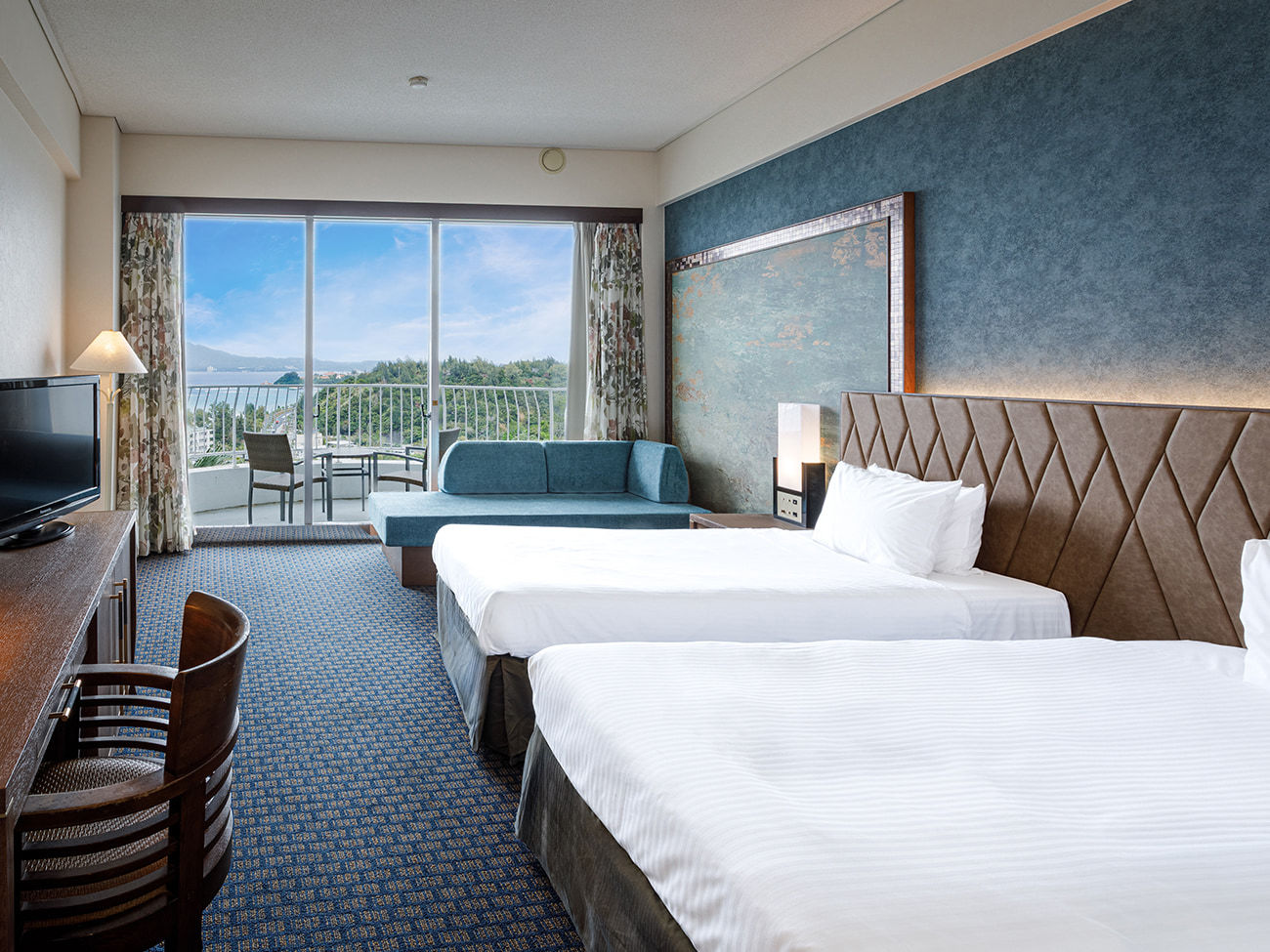 沖縄かりゆしビーチリゾート・オーシャンスパ モデレートツイン／オーシャンビュー（2階）